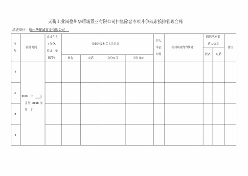 01扫黑除恶线索摸排管理台账