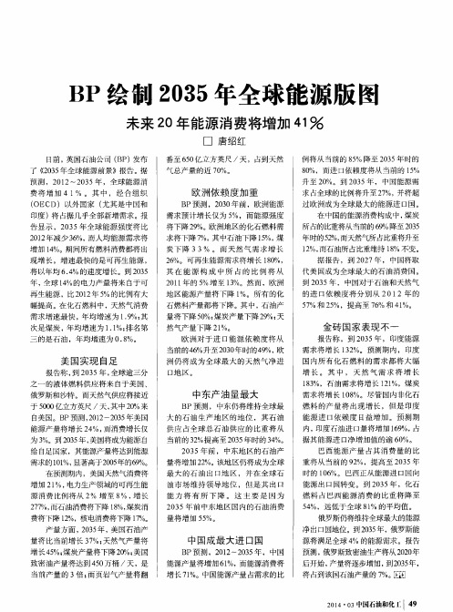 BP绘制2035年全球能源版图