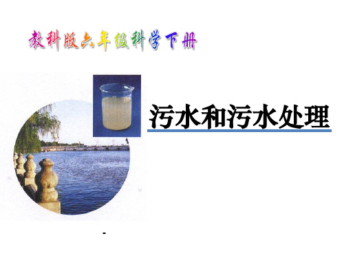 六下科学《污水和污水处理》