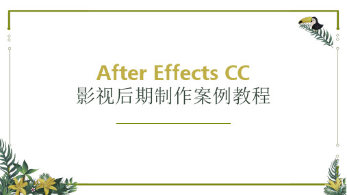 AfterEffectsCC影视后期制作案例教程 第7章  抠像效果