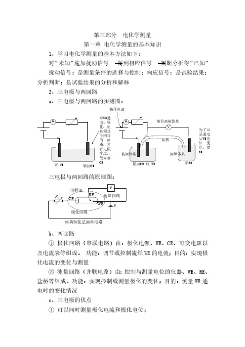 电化学测量原理及方法