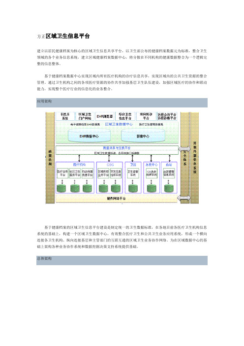 方正区域卫生信息平台