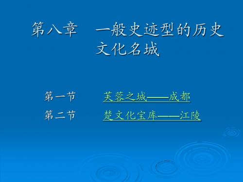 第八章  一般史迹型的历史文化名城