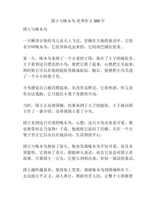 国王与啄木鸟 优秀作文800字