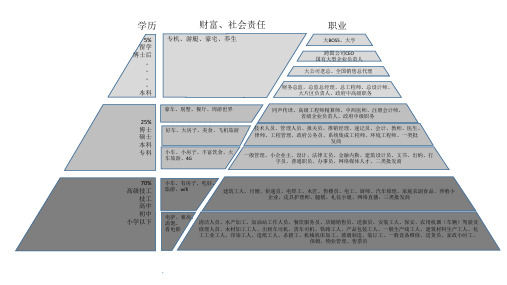 学历、财富、职业金字塔