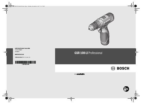 GSR 108-LI Professional 电钻起子使用说明书