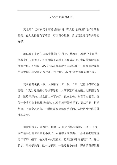 我心中的美800字