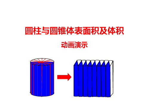 圆柱与圆锥体表面积及体积10页课件ppt