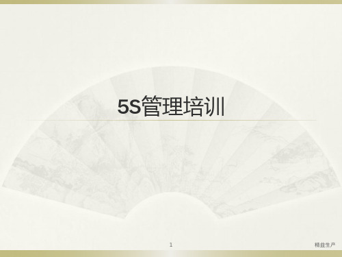 5S管理培训(精益生产)