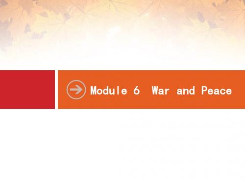 2016届高考英语一轮复习 Module6 War and Peace课件 外研版选修6