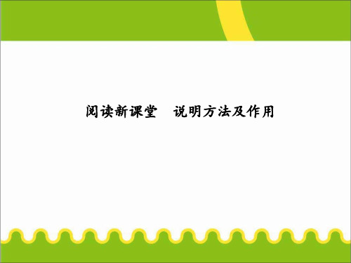 部编本人教版八年级语文下册：阅读新课堂说明方法及作用