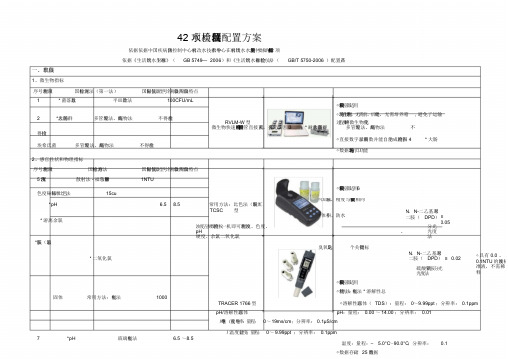 新建自来水厂化验室42项水质检测项目仪器方案课件.doc