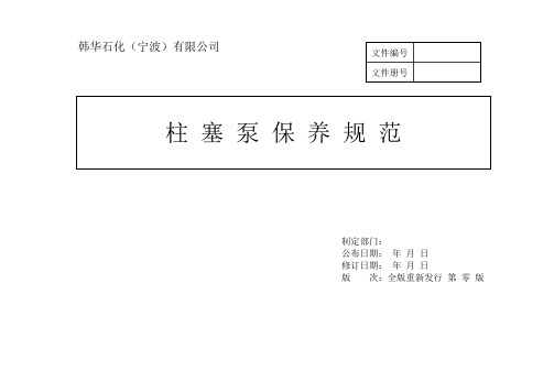 Jet pump maintenance manual