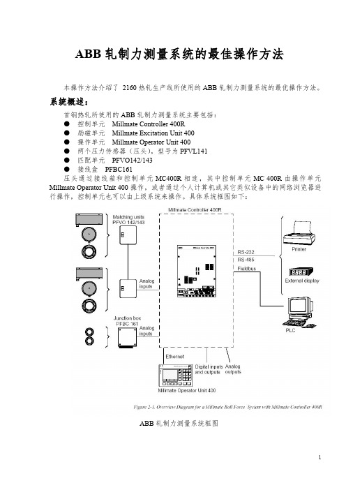 ABB轧制力测量系统最佳操作法(工程师培训)