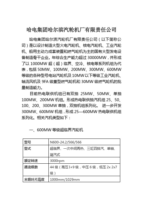 哈电集团哈尔滨汽轮机厂有限责任公司