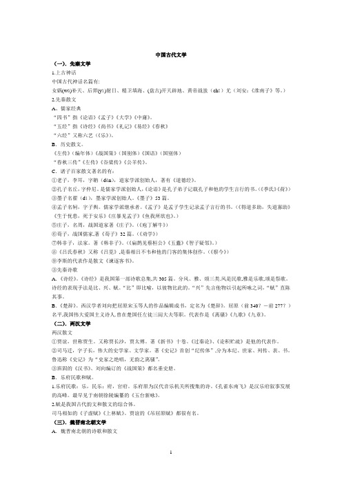 必备文学常识