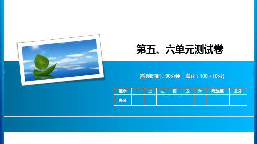 2020年五年级下册数学习题课件-第5、6单元测试卷 人教新课标(共16张PPT)