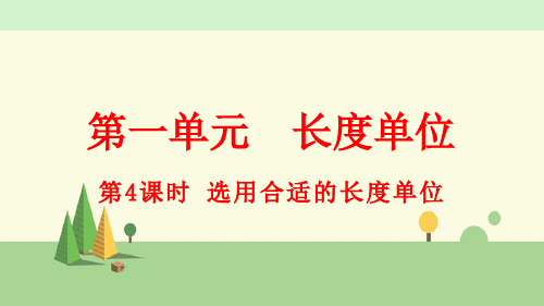 人教版数学二年级上册   选用合适的长度单位