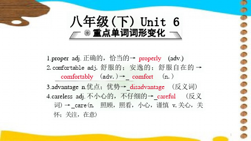 仁爱版中考八年级英语下册教材Unit6单元知识点梳理课件