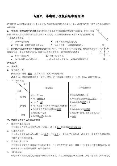 (完整版)带电粒子在复合场中的运动典型例题汇编