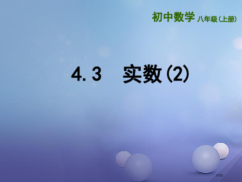 八年级数学上册4.3实数2数学全国公开课一等奖百校联赛微课赛课特等奖PPT课件