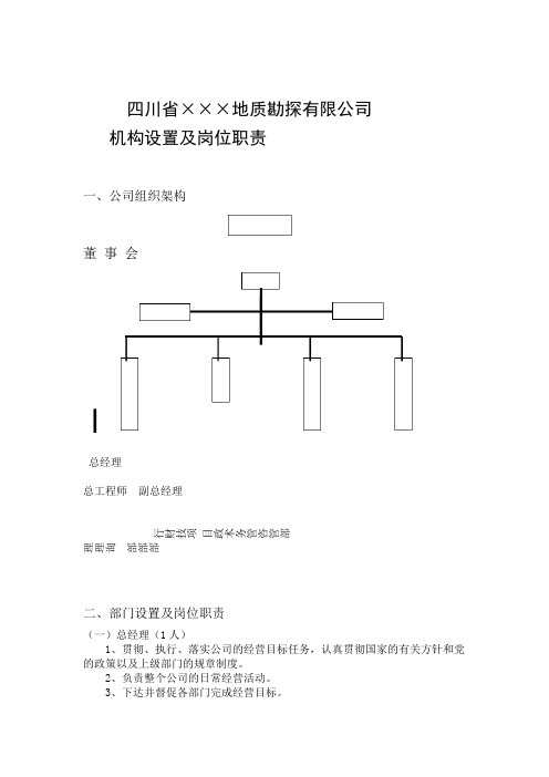 勘探公司机构设置及规章制度全解