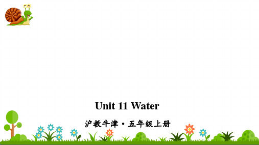 沪教牛津五年级英语上册Unit 11 Water