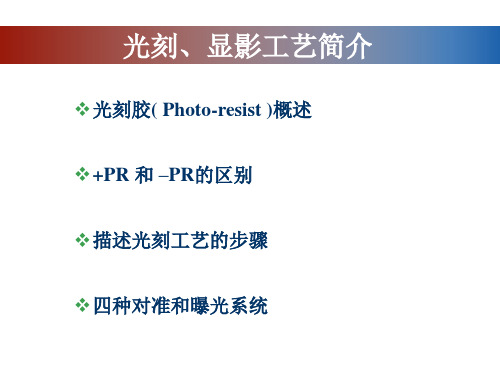 光刻与刻蚀工艺流程-PPT课件