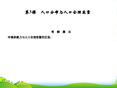 【创新设计】高考地理大一轮复习 人口分布与人口合理容量课件