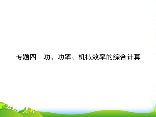 人教版八年级物理下册第十二章 专题四 功、功率、机械效率的综合计算