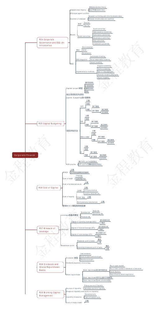 05 2017年CFA一级_思维导图_corporate finance