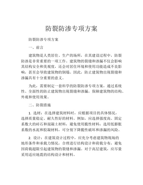 防裂防渗专项方案