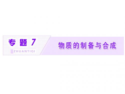 (浙江专用)2018年高中化学专题7物质的制备与合成课题1硫酸亚铁铵的制备名师制作优质课件苏教版选修6