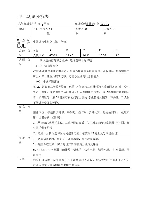 7单元测试分析表.doc