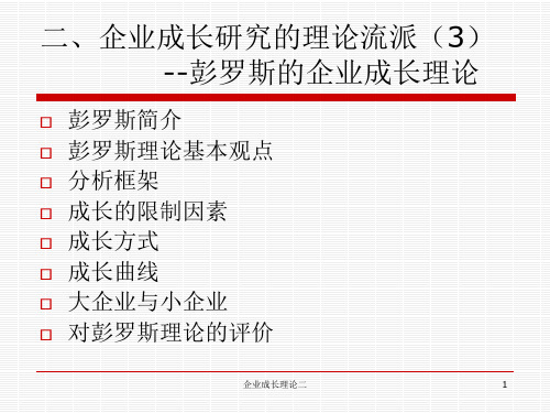 企业成长理论二课件