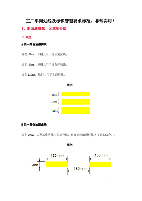 工厂车间划线及标识管理要求标准