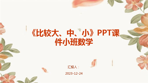 《比较大、中、小》PPT课件小班数学