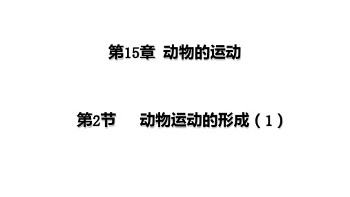 动物运动的形成课件 (共10张PPT) 北师大版 八年级上册