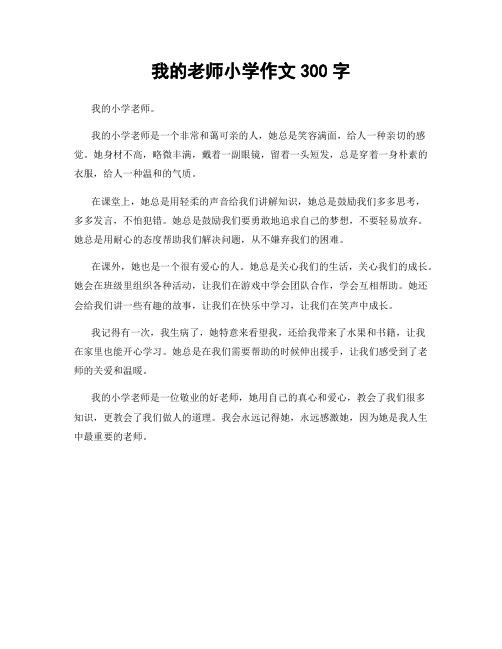 我的老师小学作文300字