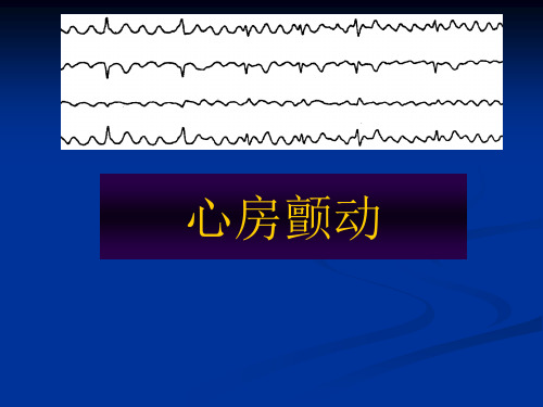 心房颤动课件PPT