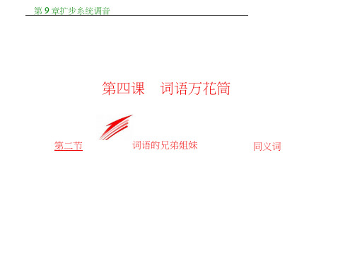 高中语文人教选修《语言文字应用》课件：4.2词语的兄弟姐妹——同义词