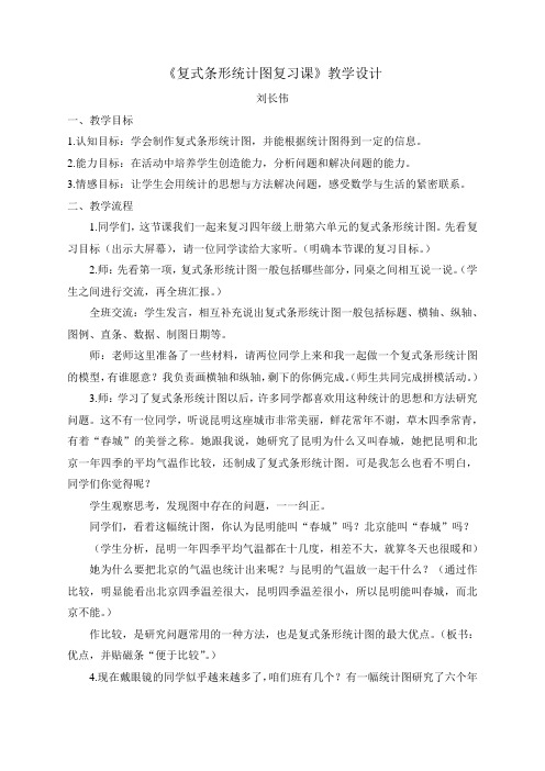 复式条形统计图复习课教学设计