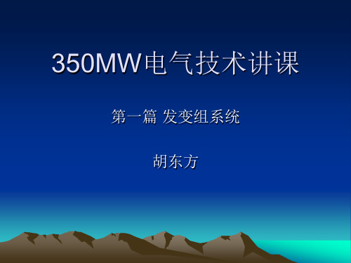 350MW丙电气技术讲课 第一期