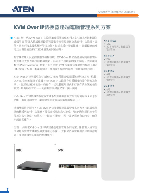 KVMOverIP切换器远端电脑管理系列方案-Aten