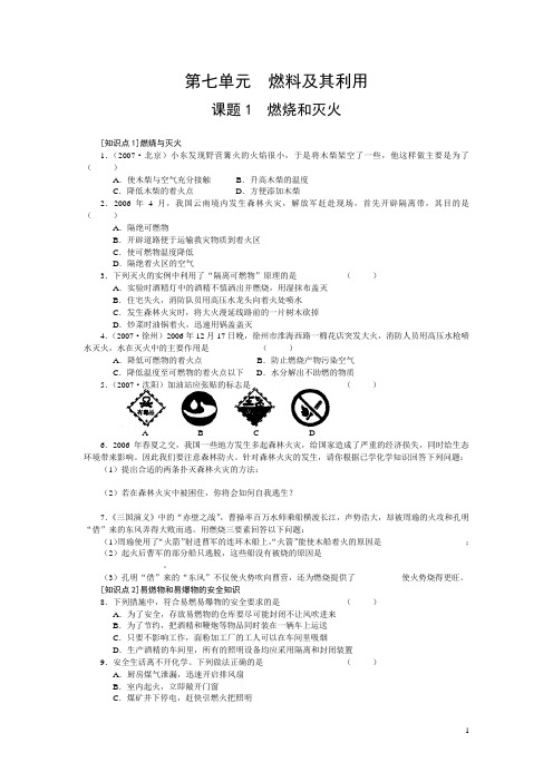 第七章 燃烧及其应用 人教版