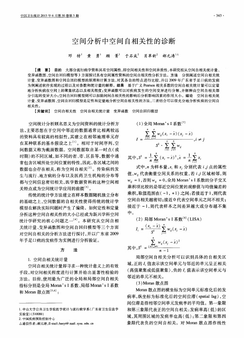 空间分析中空间自相关性的诊断