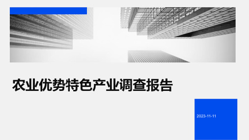 农业优势特色产业调查报告