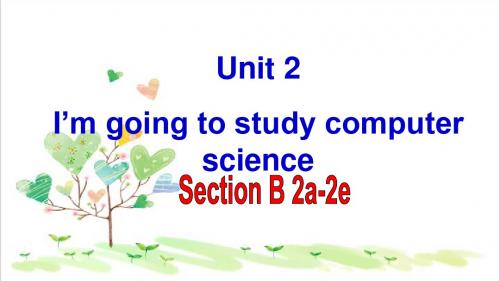 初中七年级英语下册 Unit 2 I ’m going to study computer SectionB(2a-2e)