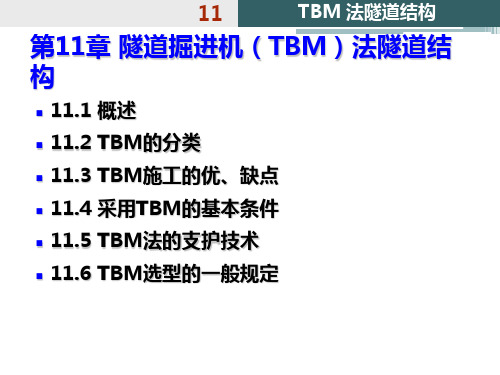 第11章 TBM技术讲解