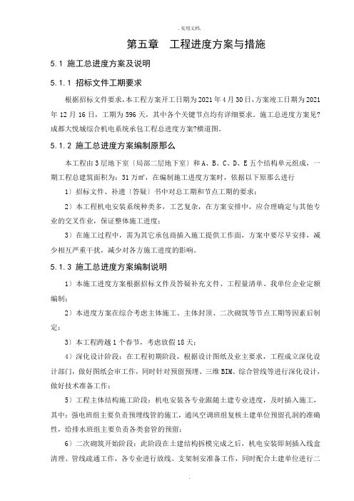 工程进度计划与措施范本
